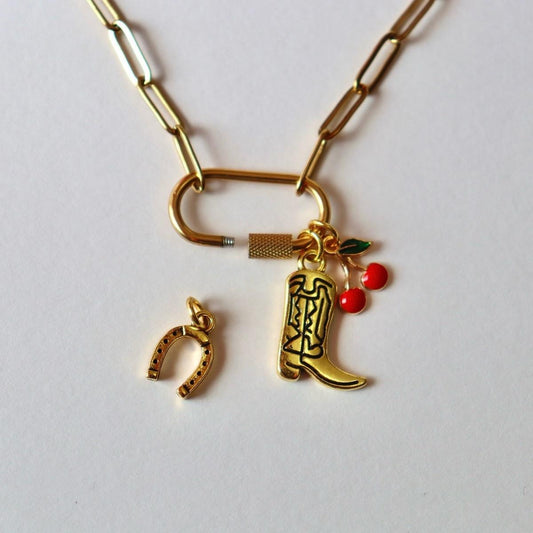 Carabiner Necklace | 18k Gold Plated | Stainless Steel