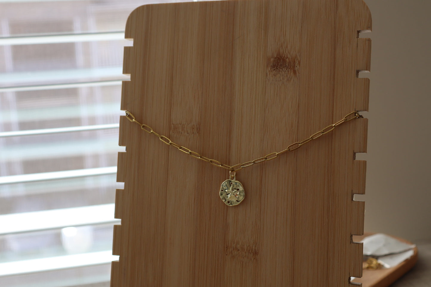 Sand Dollar Necklace | 18K Gold Plated