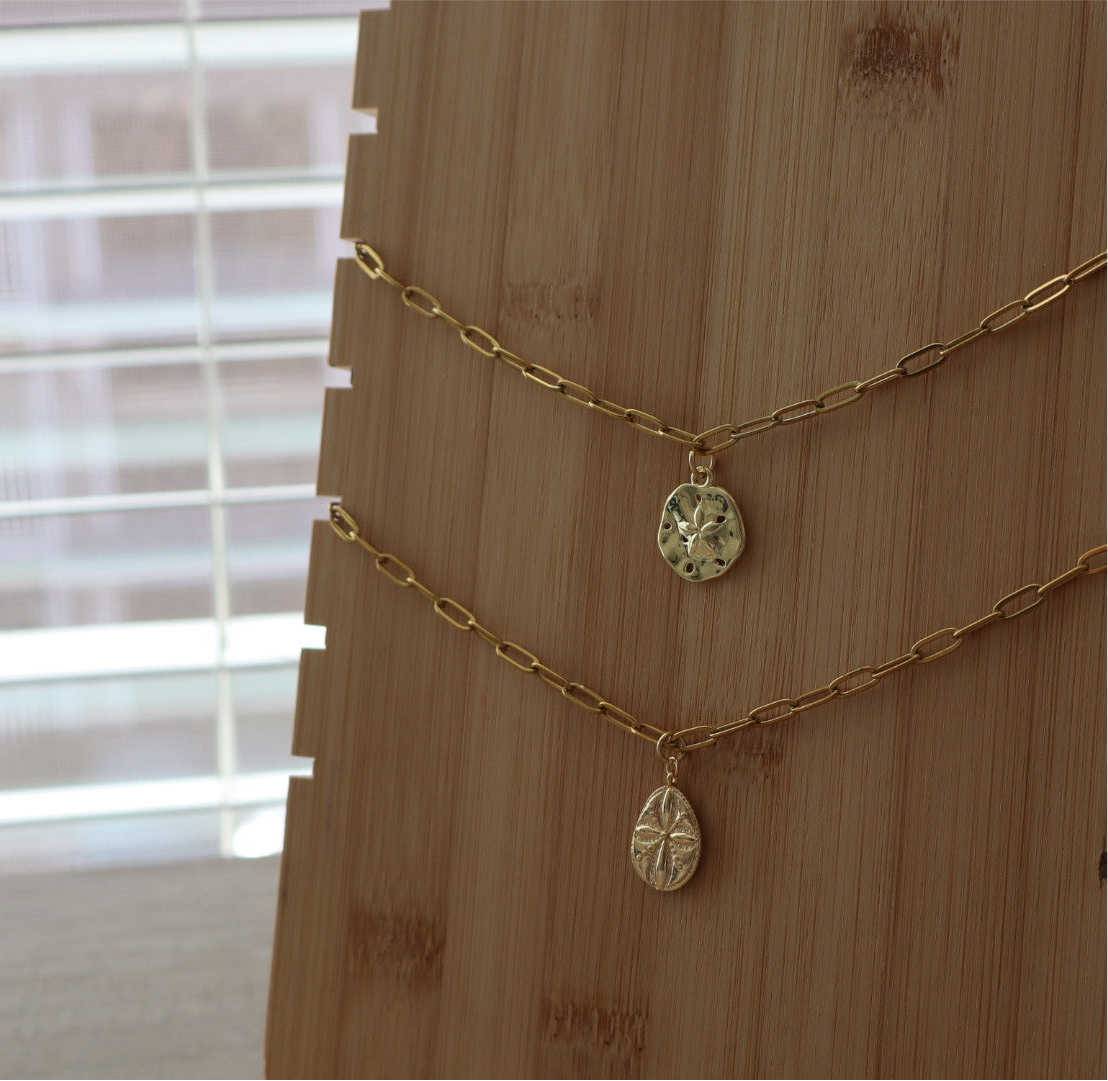 Sand Dollar Necklace | 18K Gold Plated