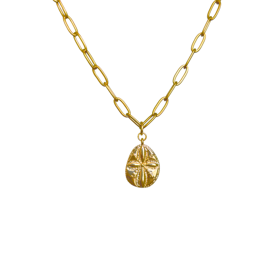 Sand Dollar Necklace | 18K Gold Plated