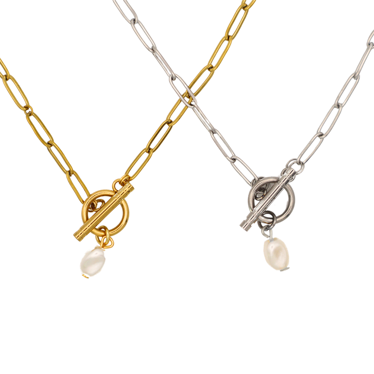 Circle Bar Clasp Necklace