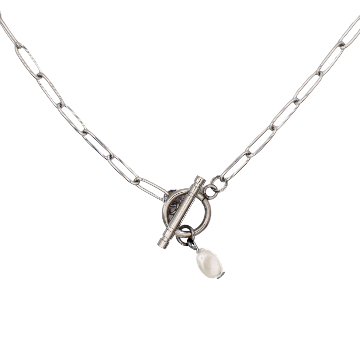 Circle Bar Clasp Necklace