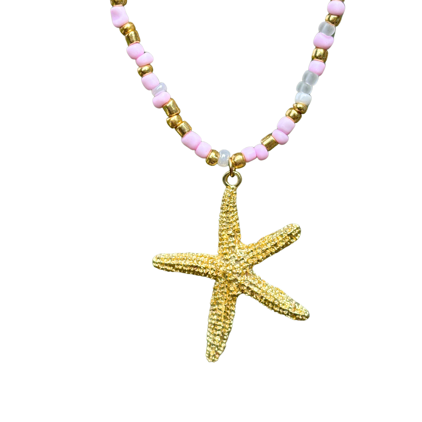 Hand Beaded Starfish Necklace