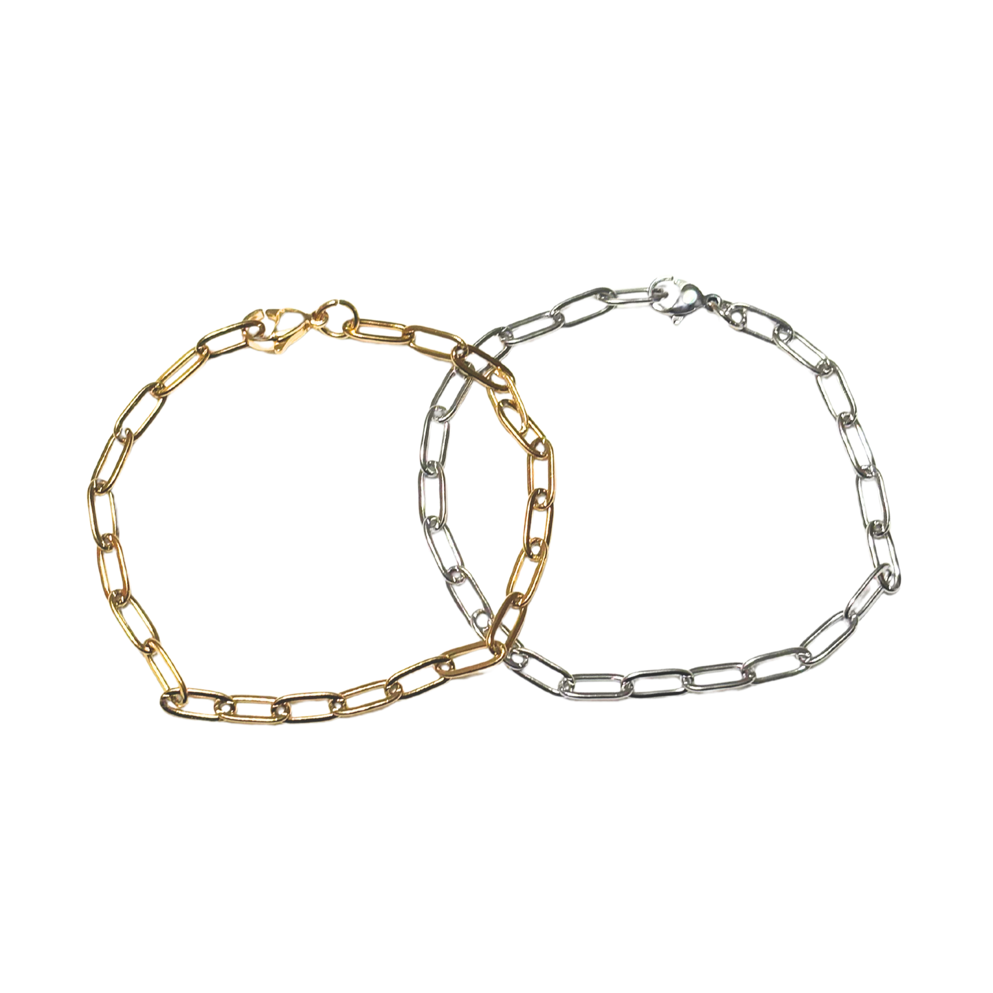 18K Gold Plated | Stainless Steel Paperclip Chain Bracelet