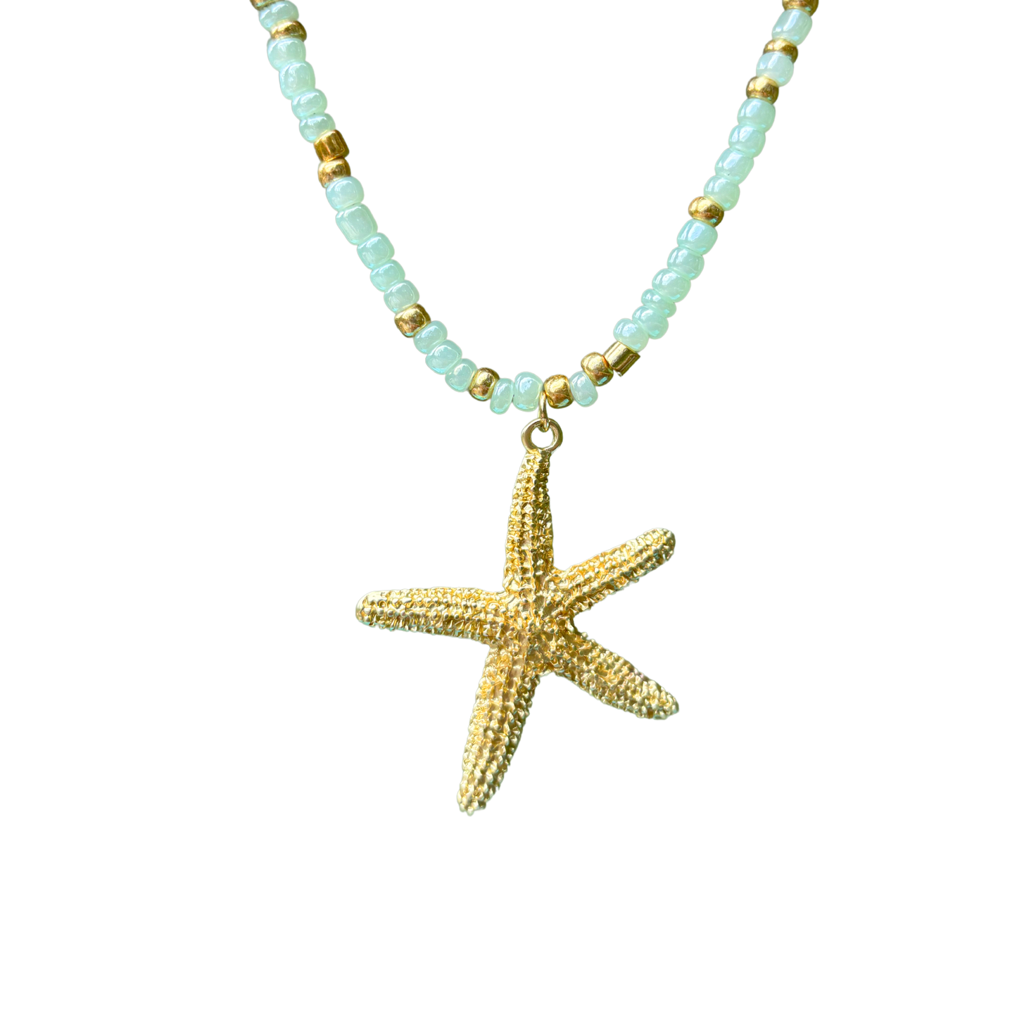 Hand Beaded Starfish Necklace