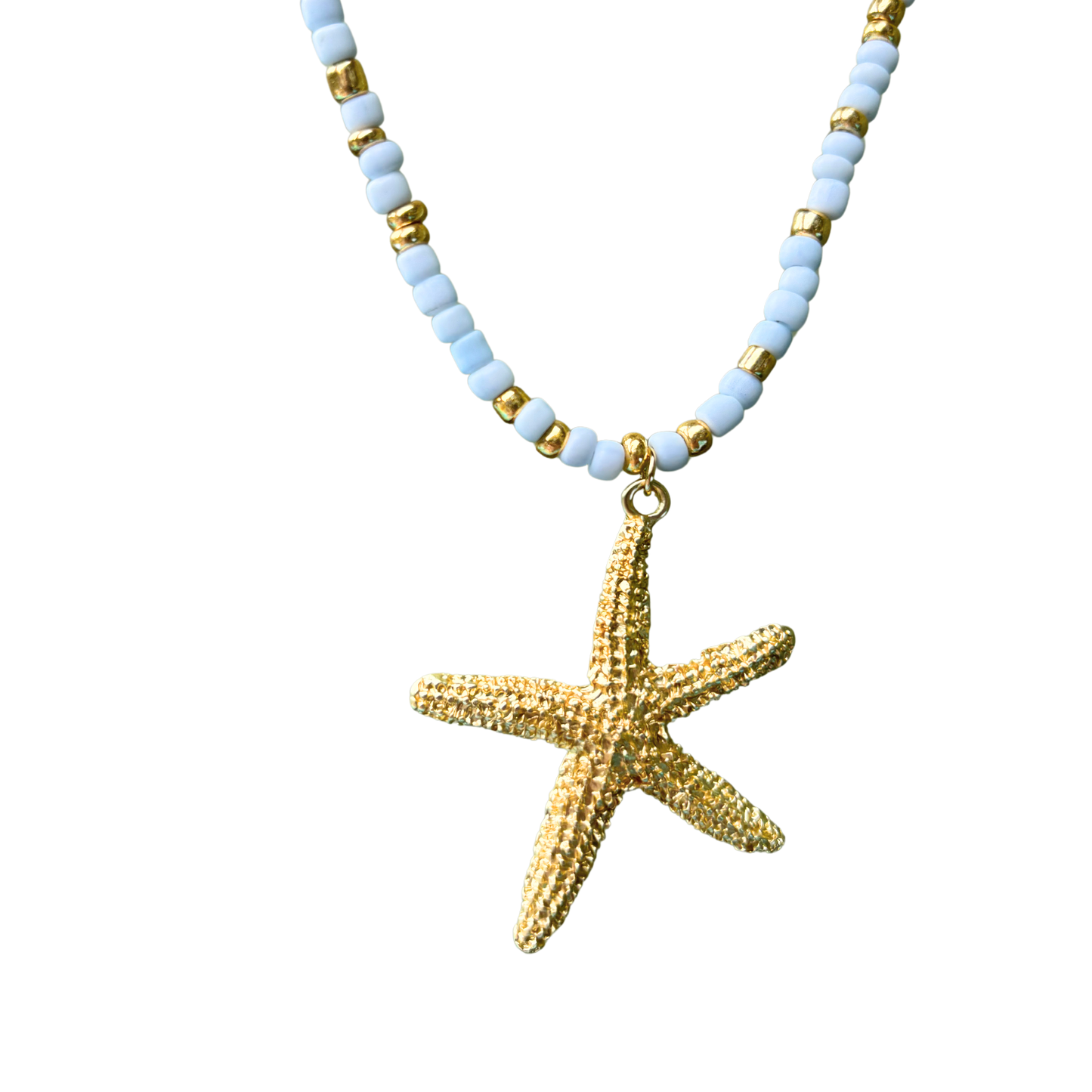 Hand Beaded Starfish Necklace