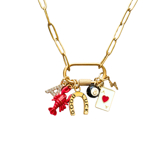 Gold Customizable Charm Necklace