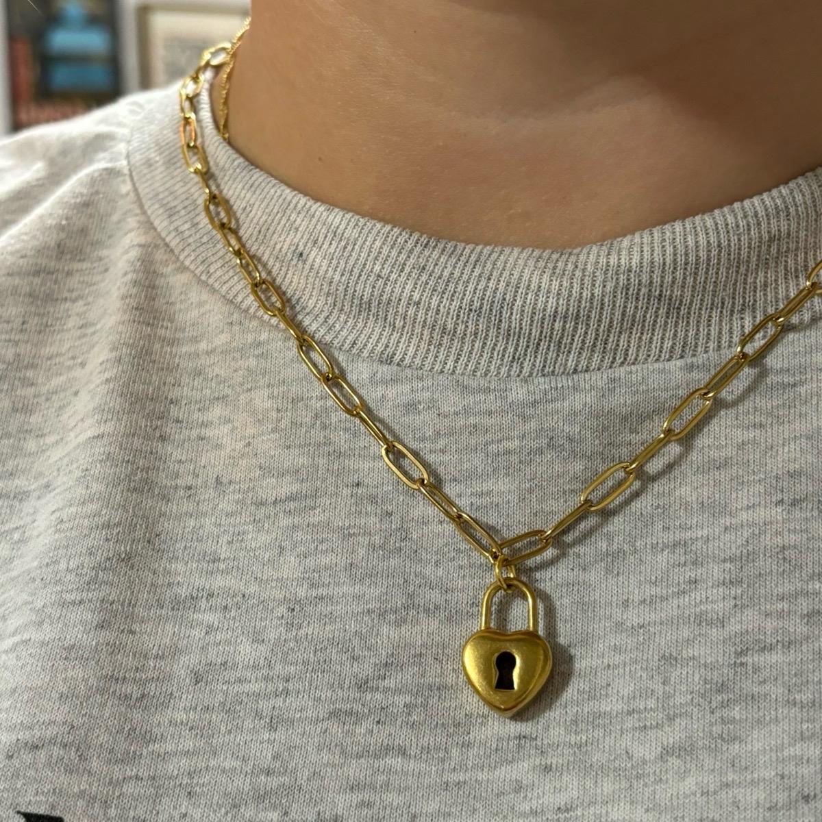 Heart Shaped Lock Necklace