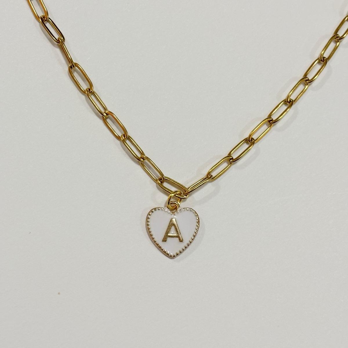 Heart Initial Necklace