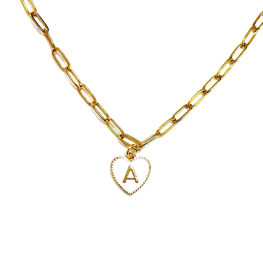 Heart Initial Necklace