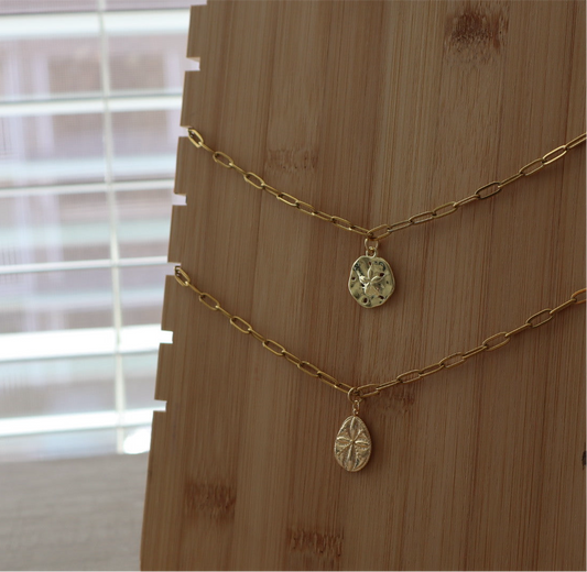 Sand Dollar Necklace | 18K Gold Plated