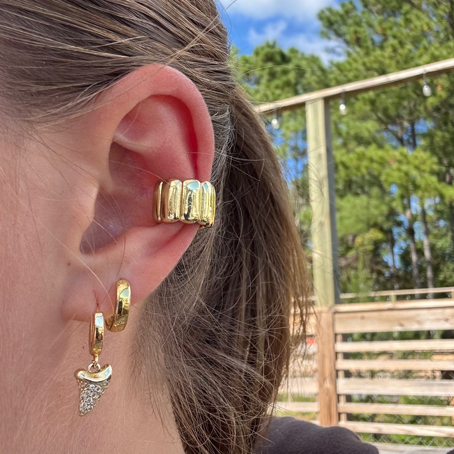 chunky gold ear cuff
