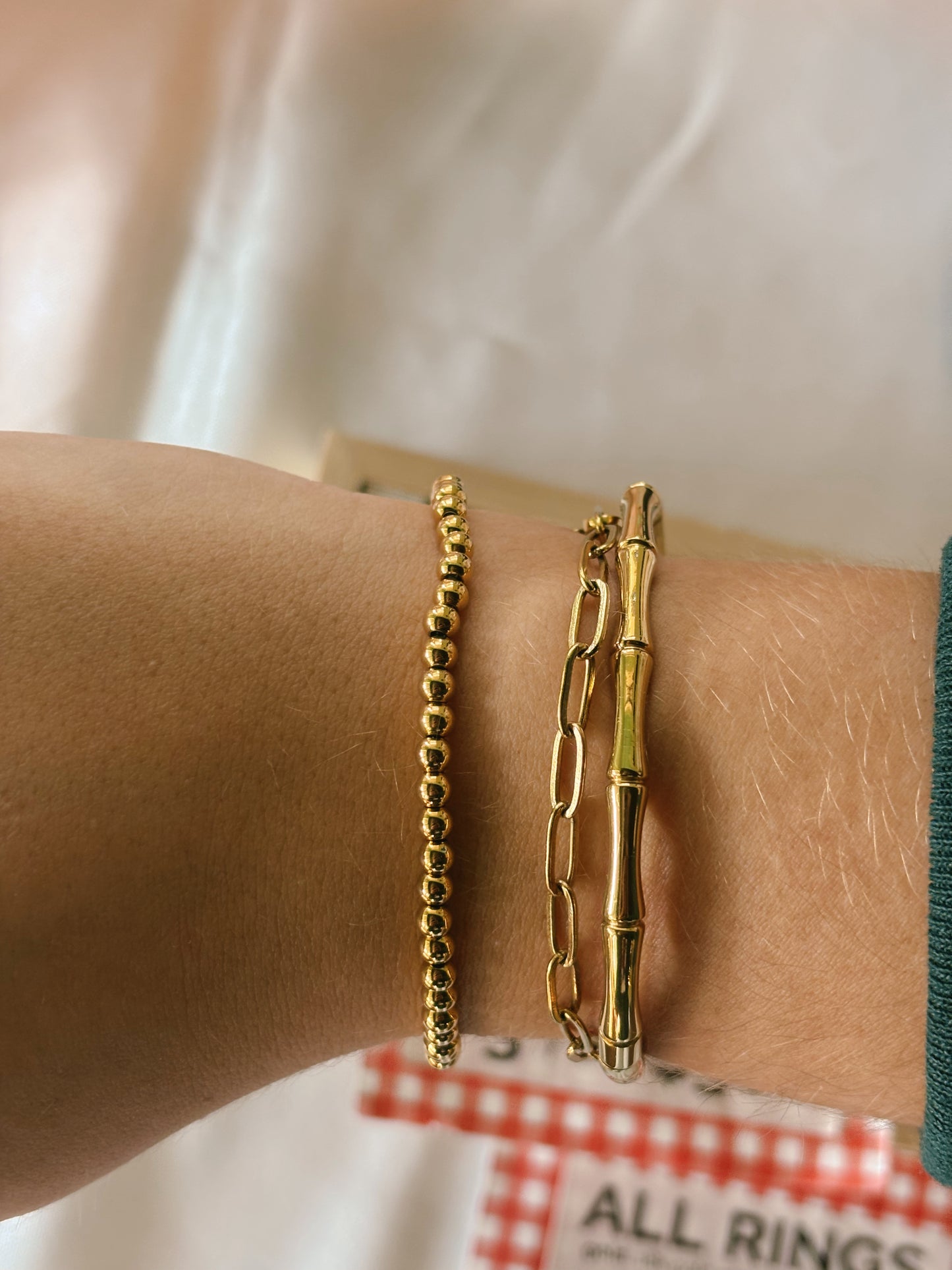 18K Gold Plated Beaded Bracelet