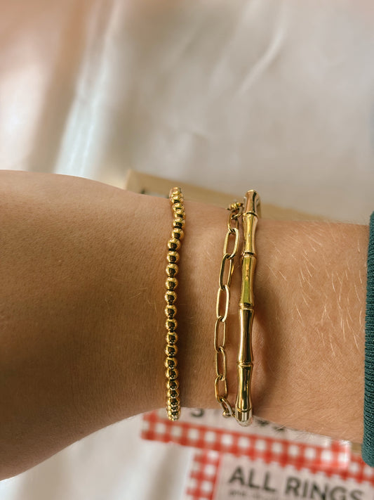 18K Gold Plated Beaded Bracelet