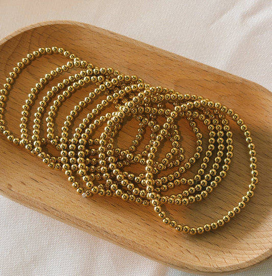 18K Gold Plated Beaded Bracelet