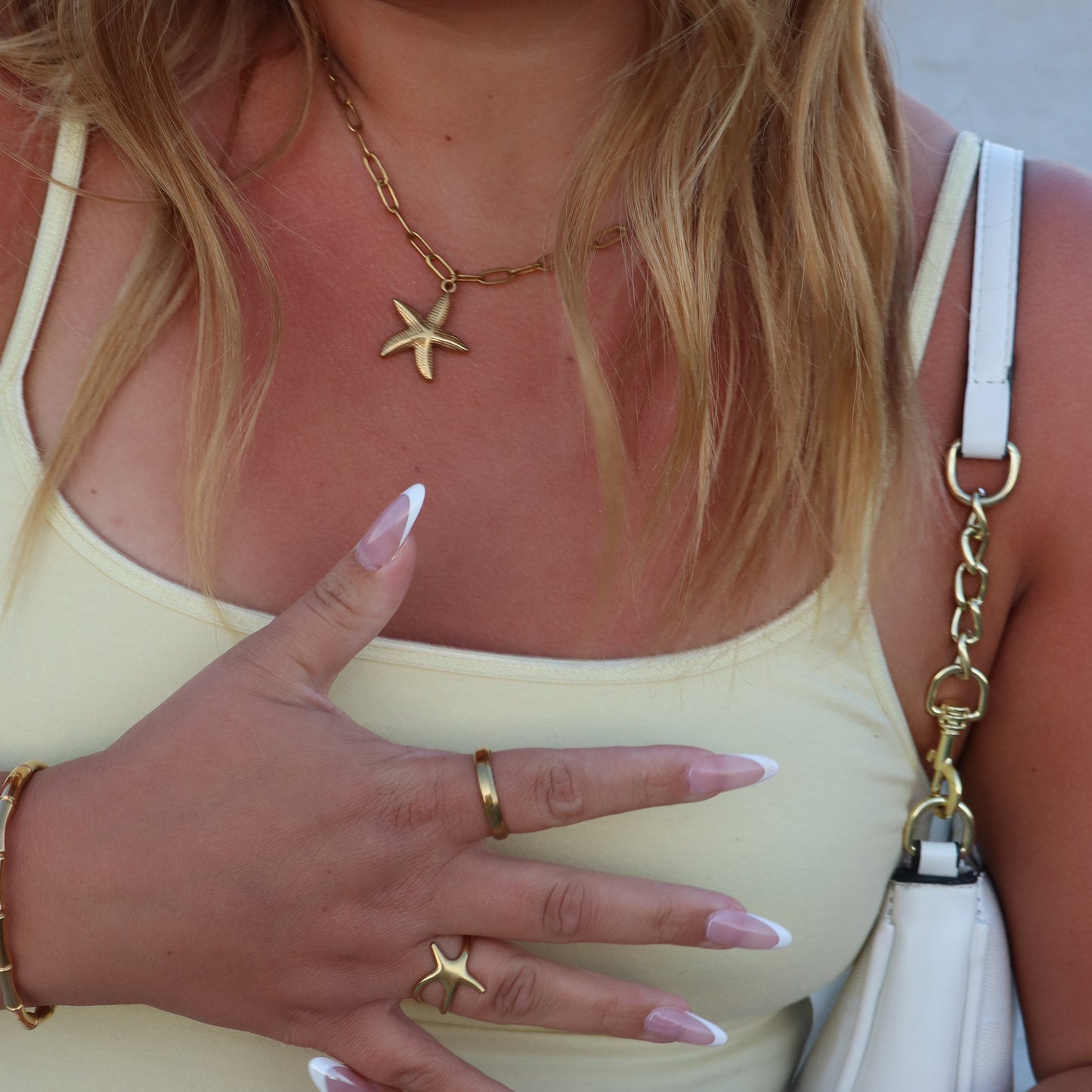 Gold Starfish Necklace