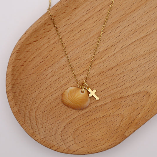 Shell & Cross Necklace