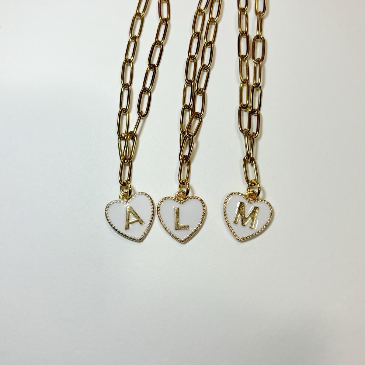 Heart Initial Necklace