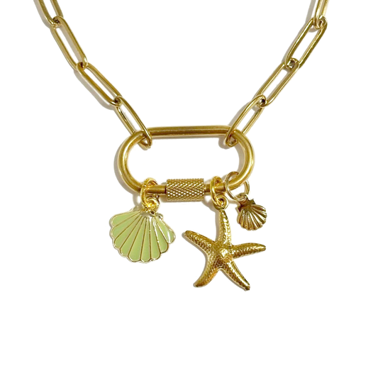 Gold Seashell Charm Bracelet