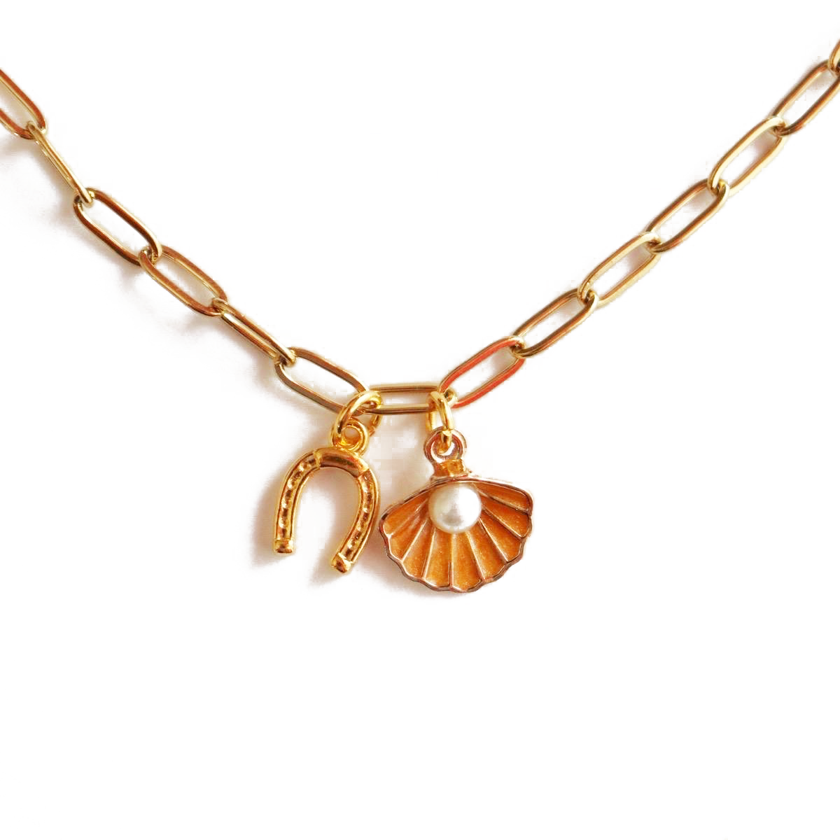 Seashell Horseshoe Necklace