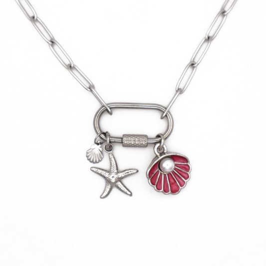 Silver Seashell Charm Necklace